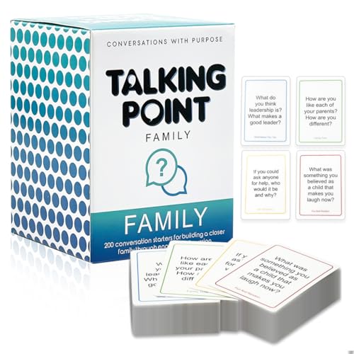 PATPAT 200 Family Conversation Cards, Put Down The Phones & Connect with Family, Get to Know Each Other Better with Meaningful Talk, Let Kids Express Themselves, Great for Dinner Table & Road Trips PATPAT 200 Family Conversation Cards, Put Down The Phones & Connect with Family, Get to Know Each Other Better with Meaningful Talk, Let Kids Express Themselves, Great for Dinner Table & Road Trips